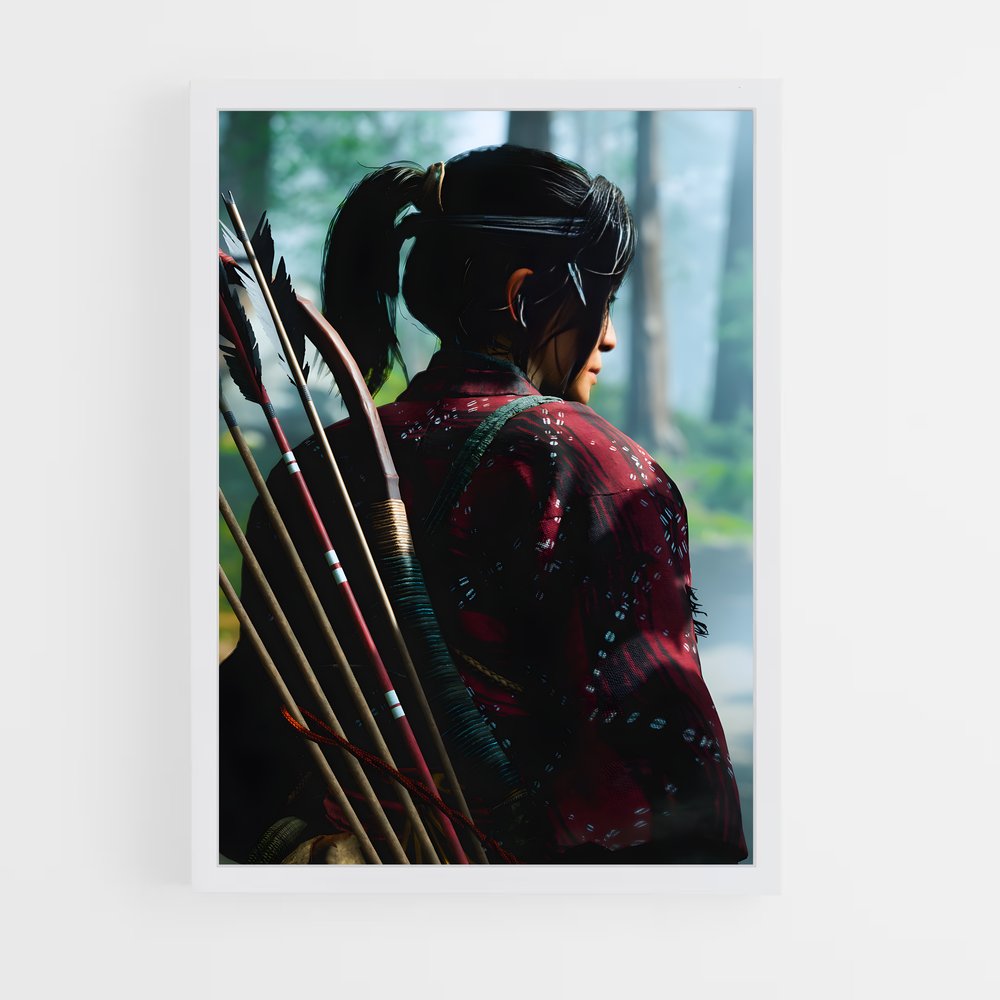 Poster Yuna l'Archère – affiche Ghost of tsushima (vue 3)